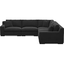 bondi black sectional   