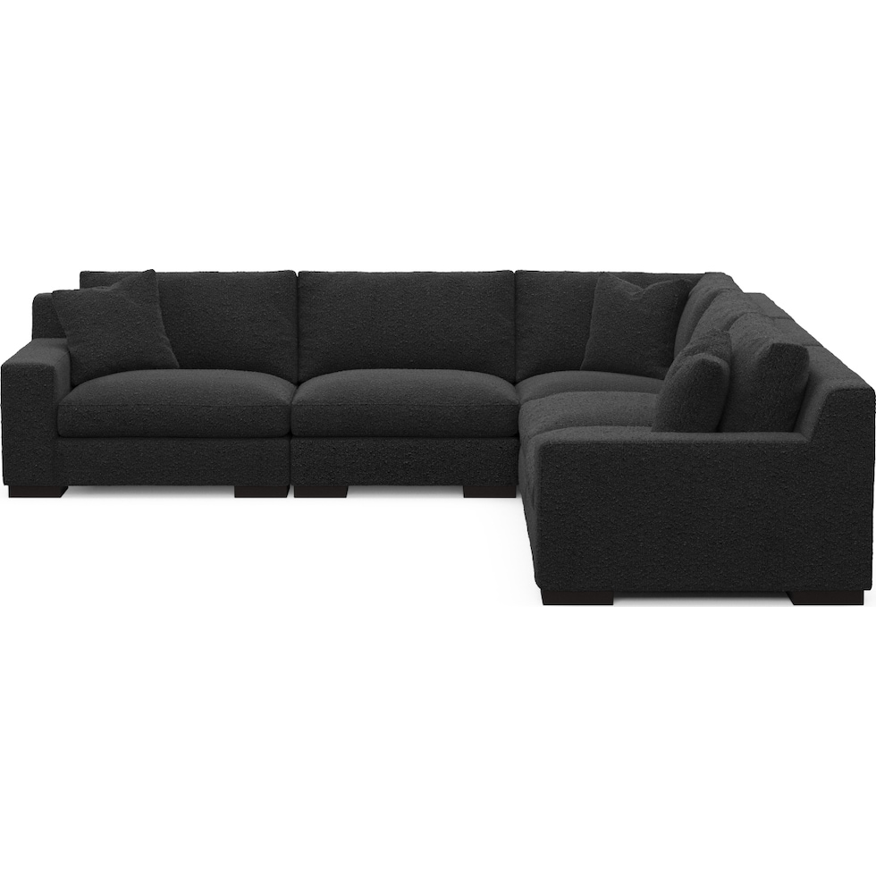 bondi black sectional   