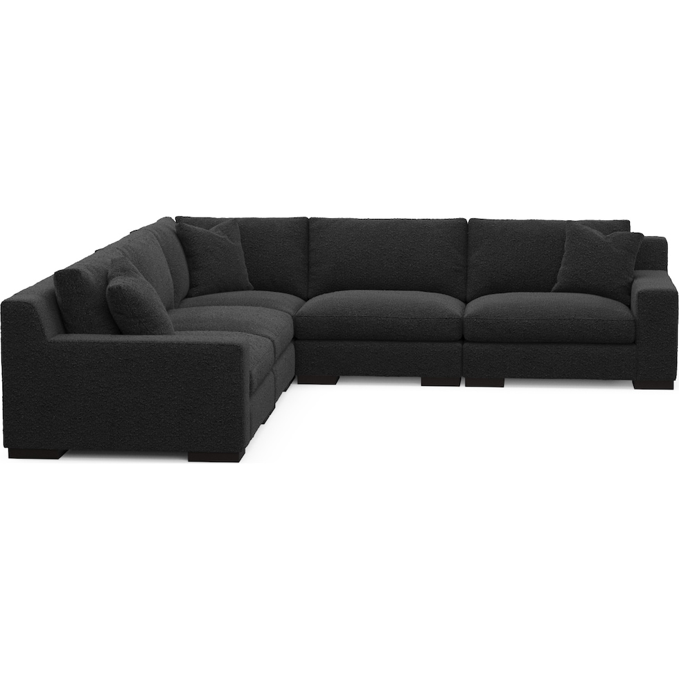 bondi black sectional   