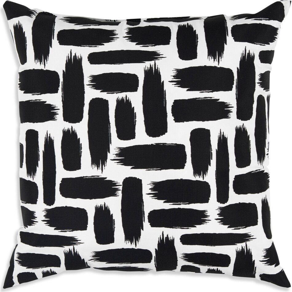 bondi black white outdoor pillow   