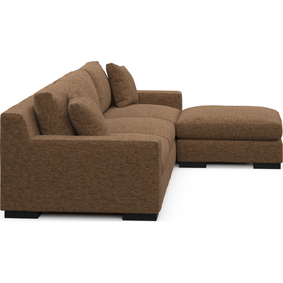 bondi dark brown sectional   