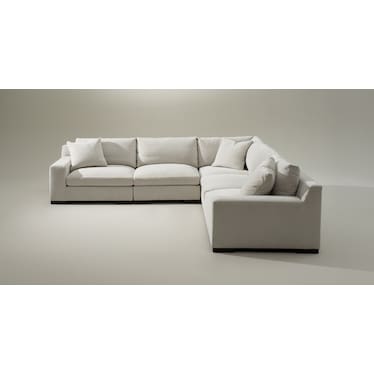 Bondi Foam Comfort 5-Piece Sectional - Contessa Vanilla