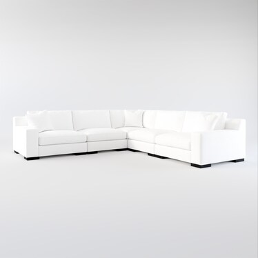 Bondi Foam Comfort 5-Piece Sectional - Contessa Vanilla