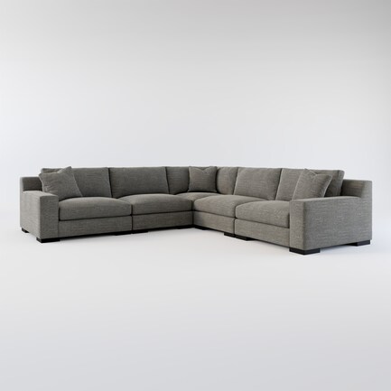 Bondi Foam Comfort 5-Piece Sectional - Curious Charcoal