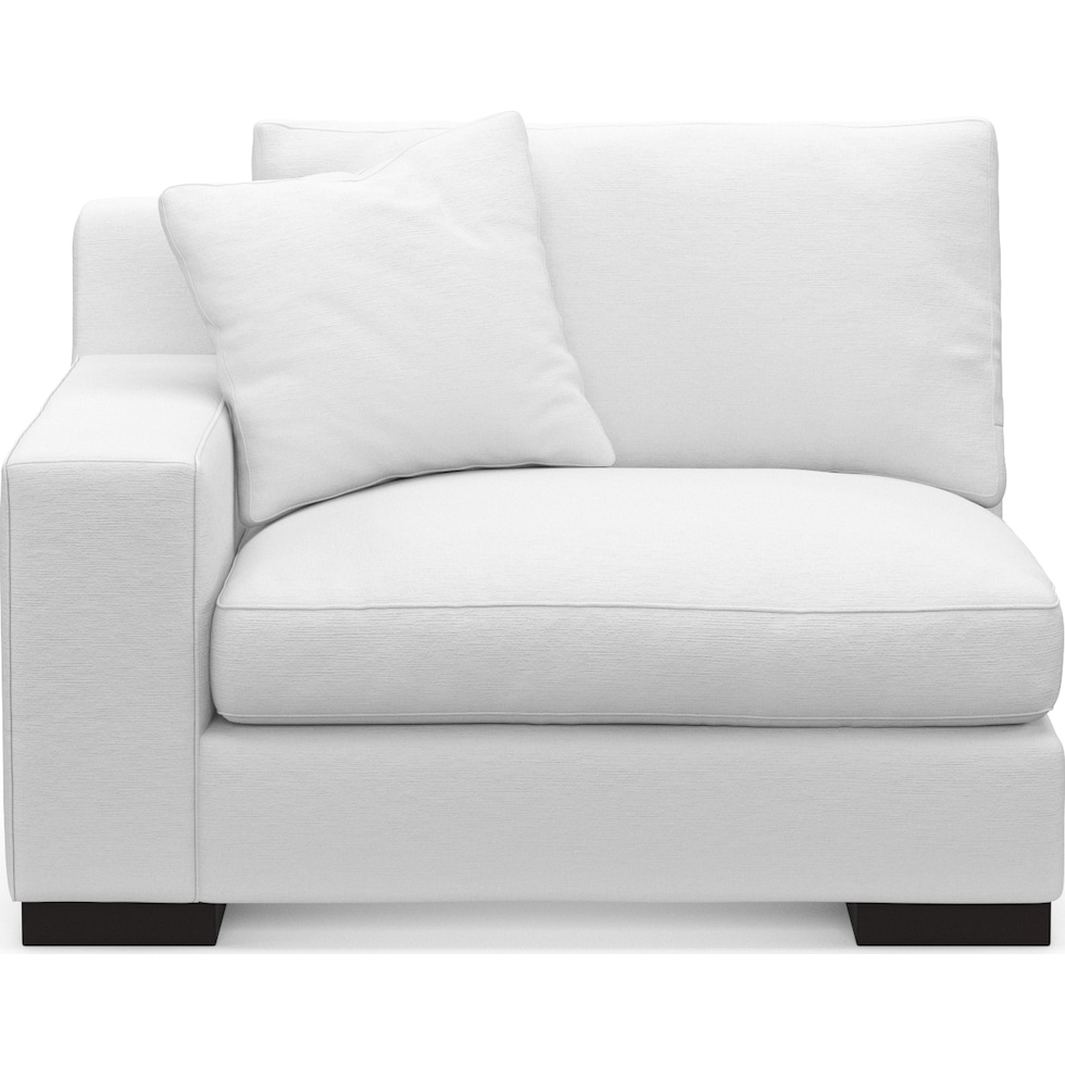 bondi white left arm facing chair   