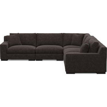 Bondi Foam Comfort 5-Piece Sectional - Contessa Java
