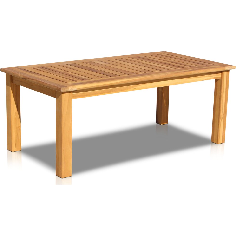 bonita light brown outdoor coffee table   