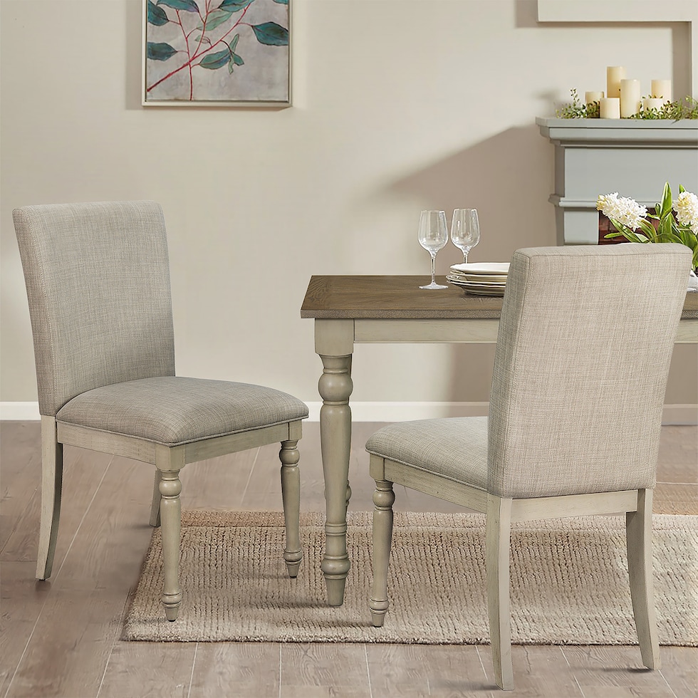 bonnieville gray dining chair   