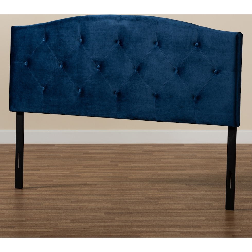 bora blue queen headboard   