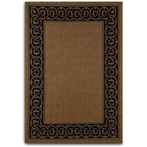 borders dark brown outdoor area rug   