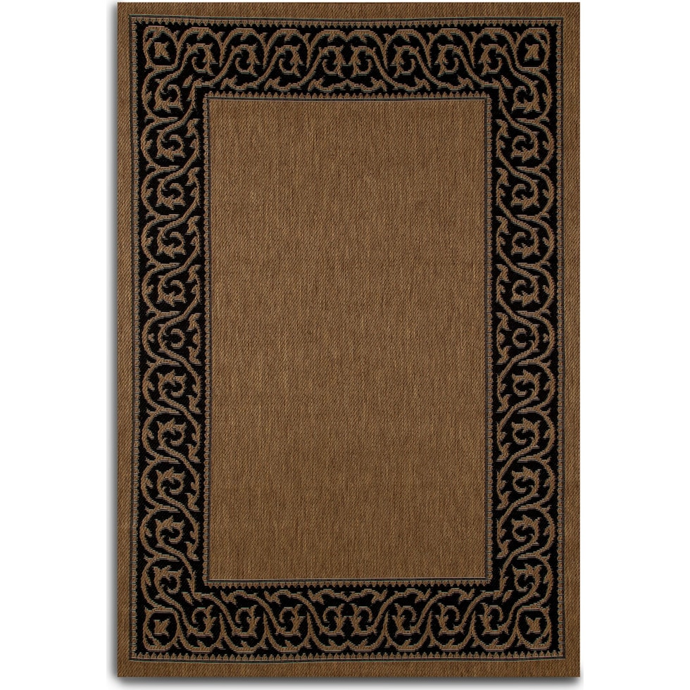 borders dark brown outdoor area rug   