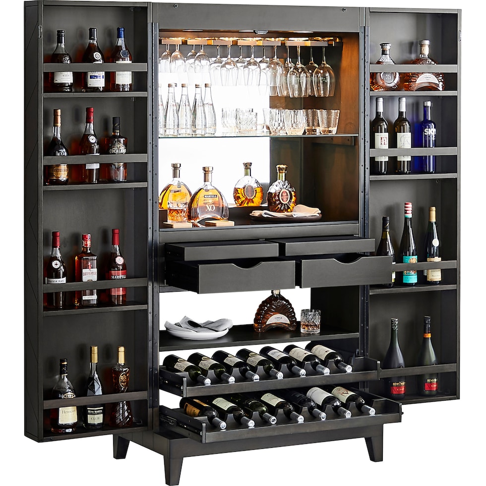 bosonic gray wine cabinet   