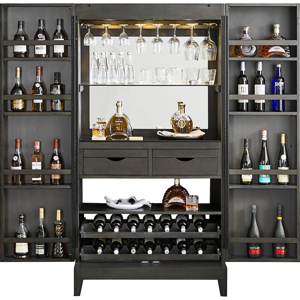 bosonic gray wine cabinet   