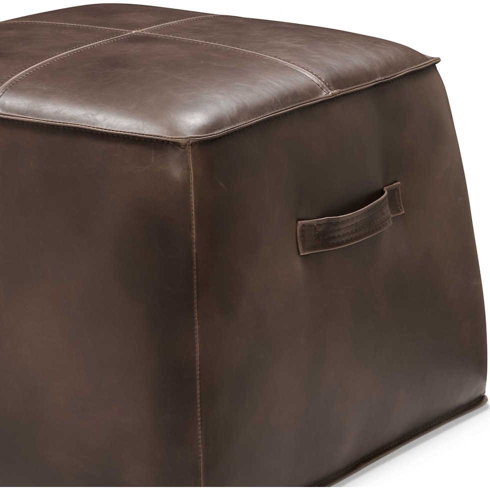 boston dark brown ottoman   