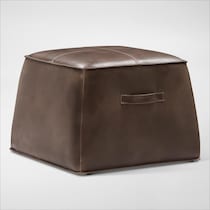 boston dark brown ottoman   