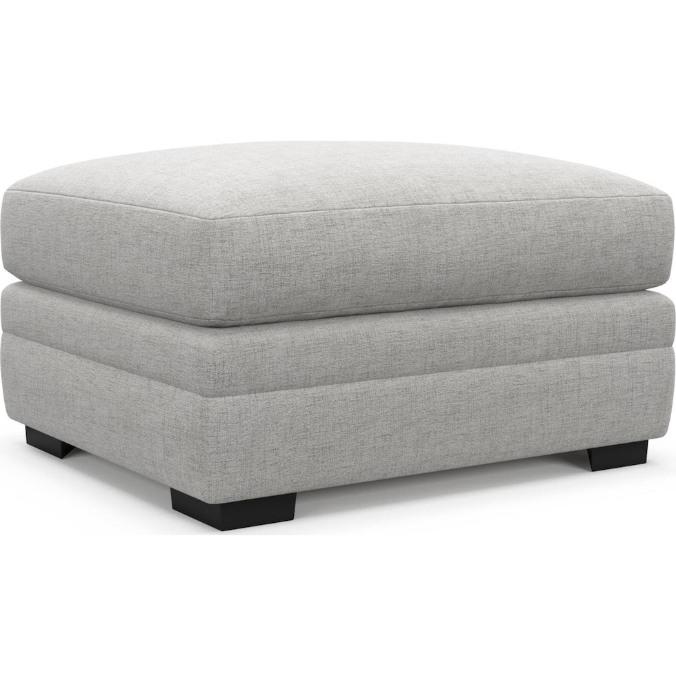 boston gray ottoman   