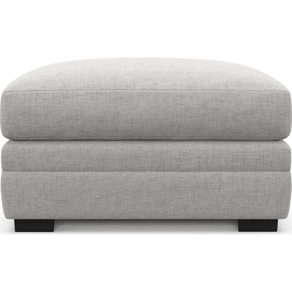 boston gray ottoman   
