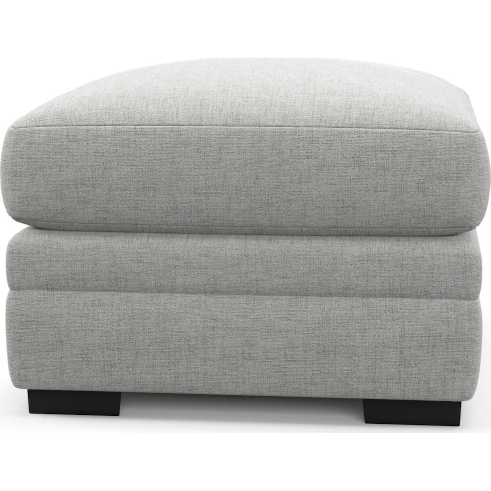 boston gray ottoman   