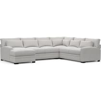 boston gray sectional   
