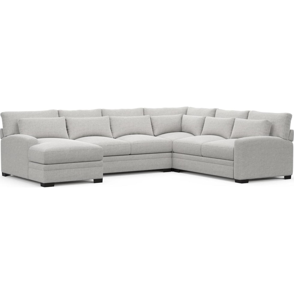 boston gray sectional   