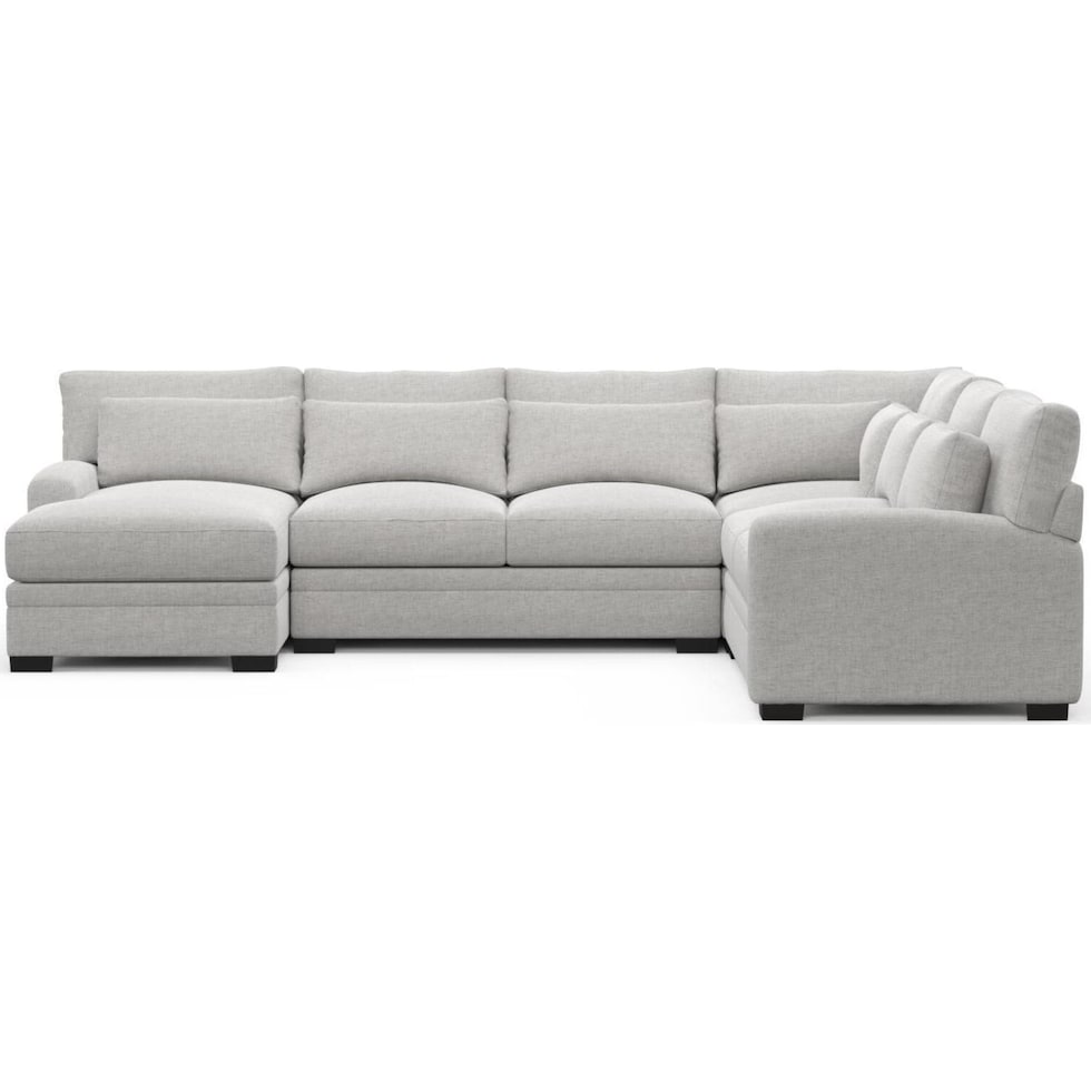 boston gray sectional   