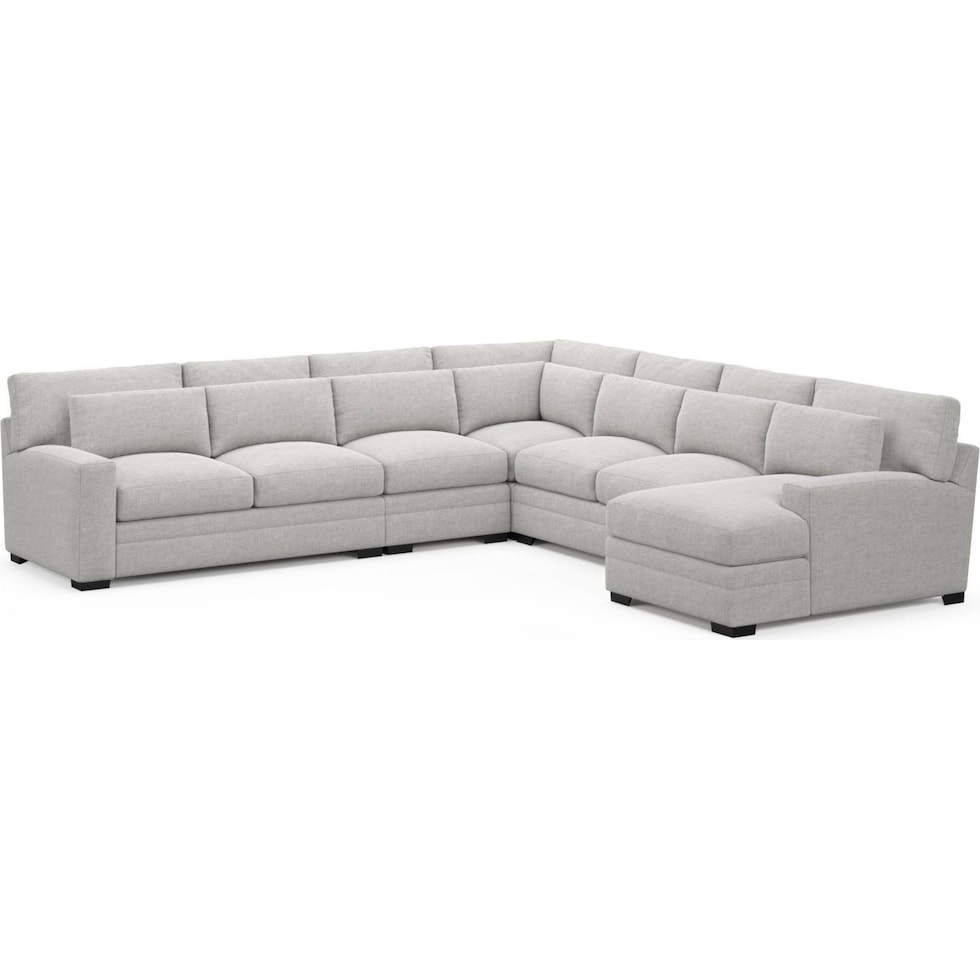boston gray sectional   