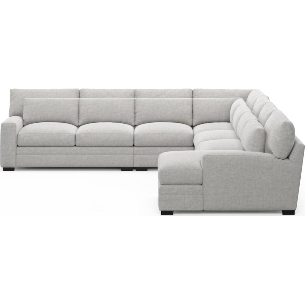 boston gray sectional   