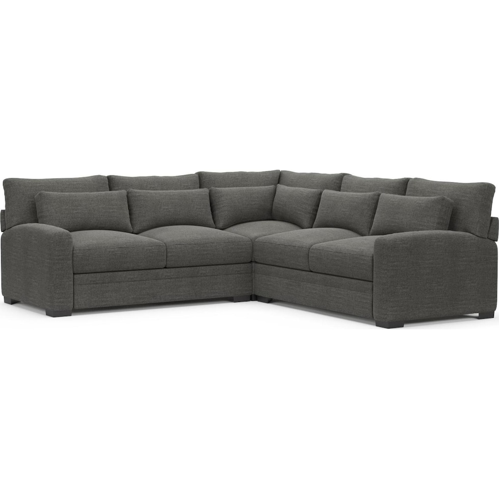 boston gray sectional   