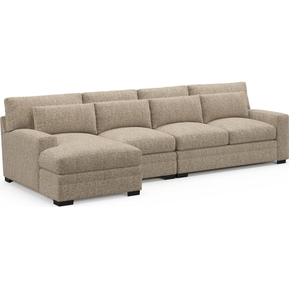 boston light brown sectional   