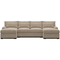 boston light brown sectional   