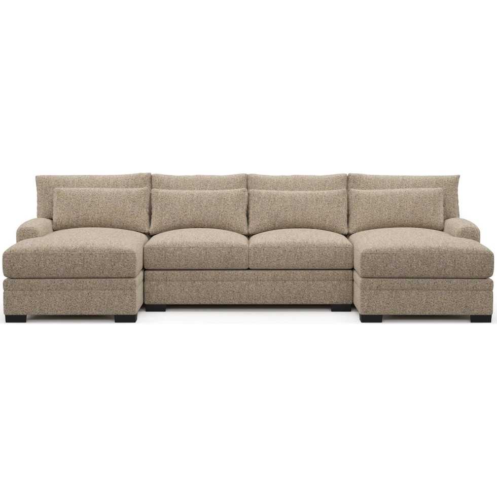boston light brown sectional   