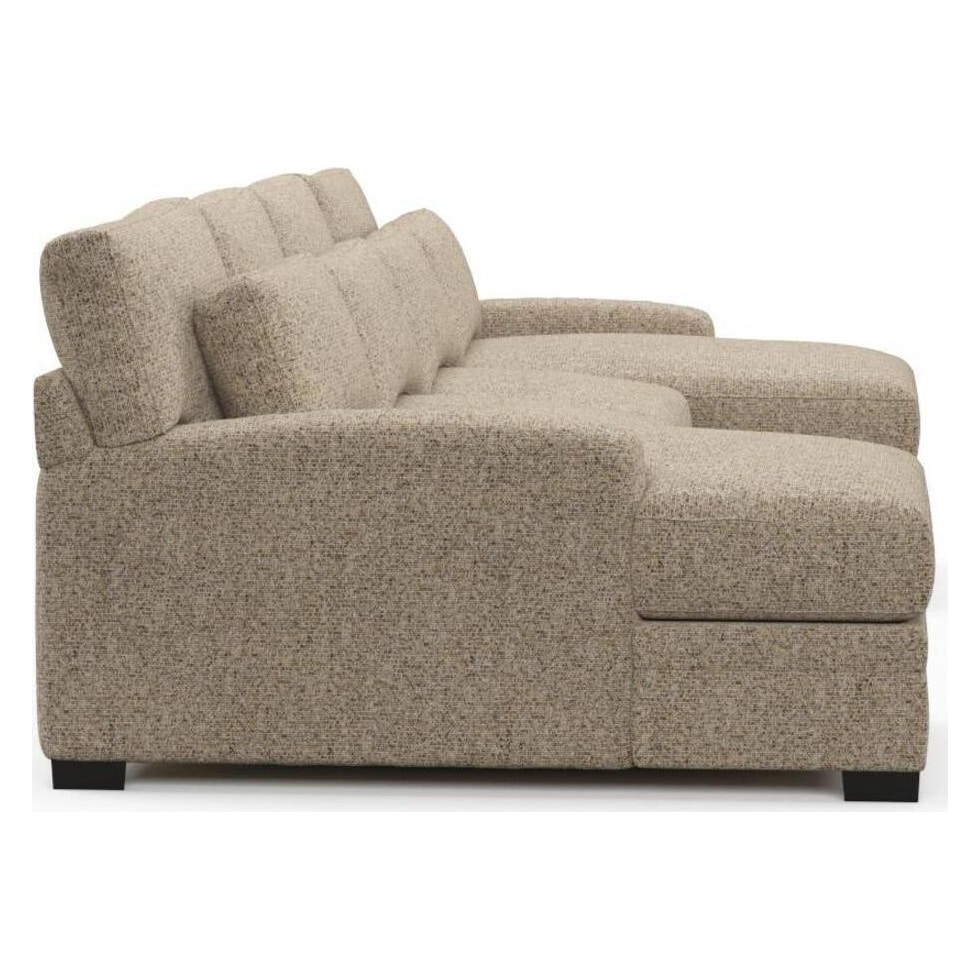 boston light brown sectional   