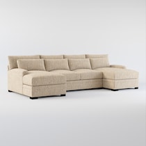 boston light brown sectional   