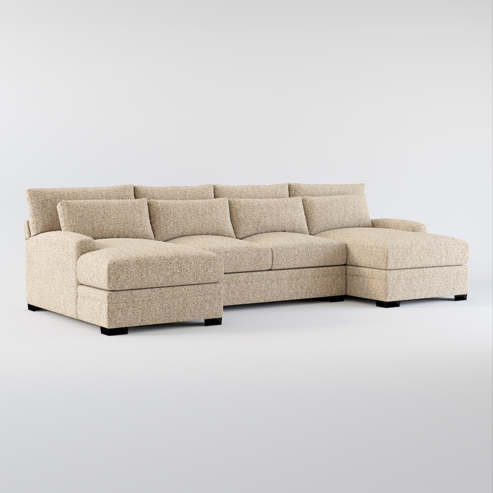 boston light brown sectional   