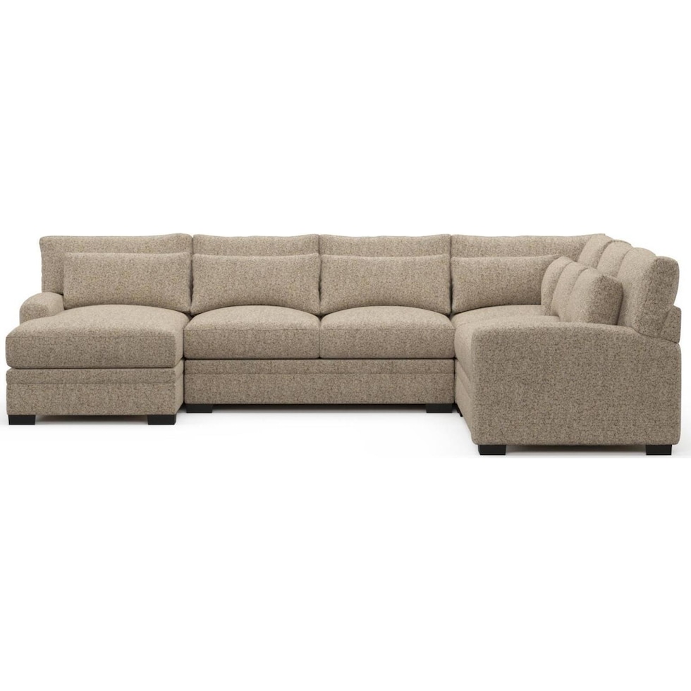 boston light brown sectional   