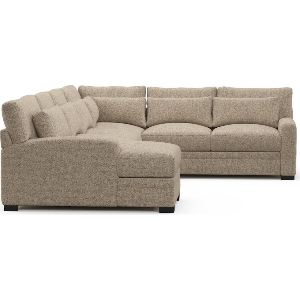 boston light brown sectional   