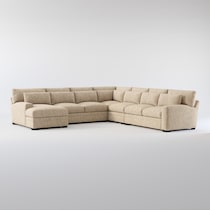 boston light brown sectional   