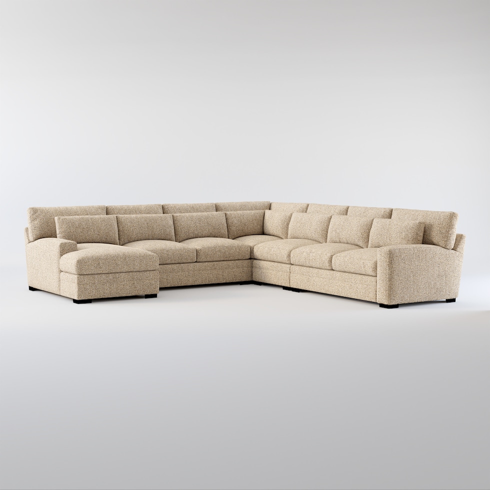 boston light brown sectional   