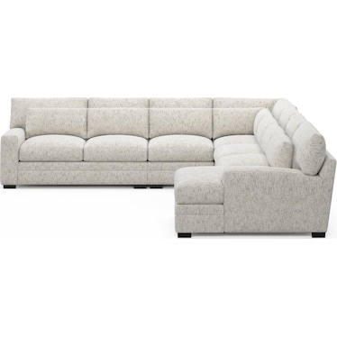 Boston Foam Comfort Sectional - Haley Oyster