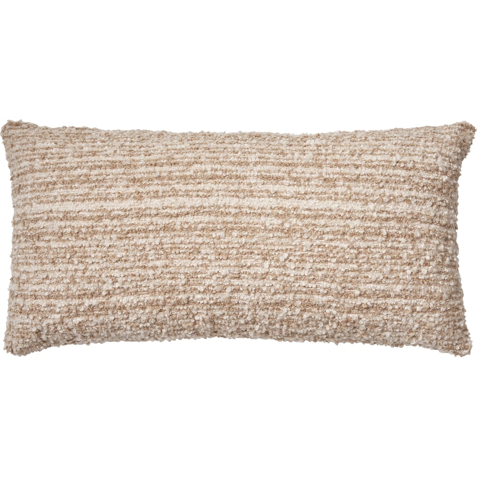 boucle stripe neutral accent pillow   