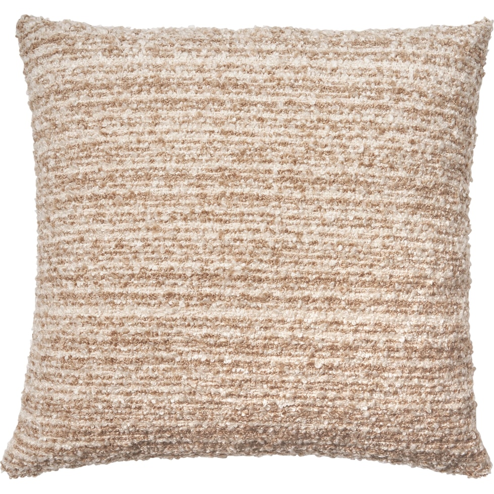 boucle stripe neutral accent pillow   