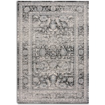 bound gray and black area rug  x    