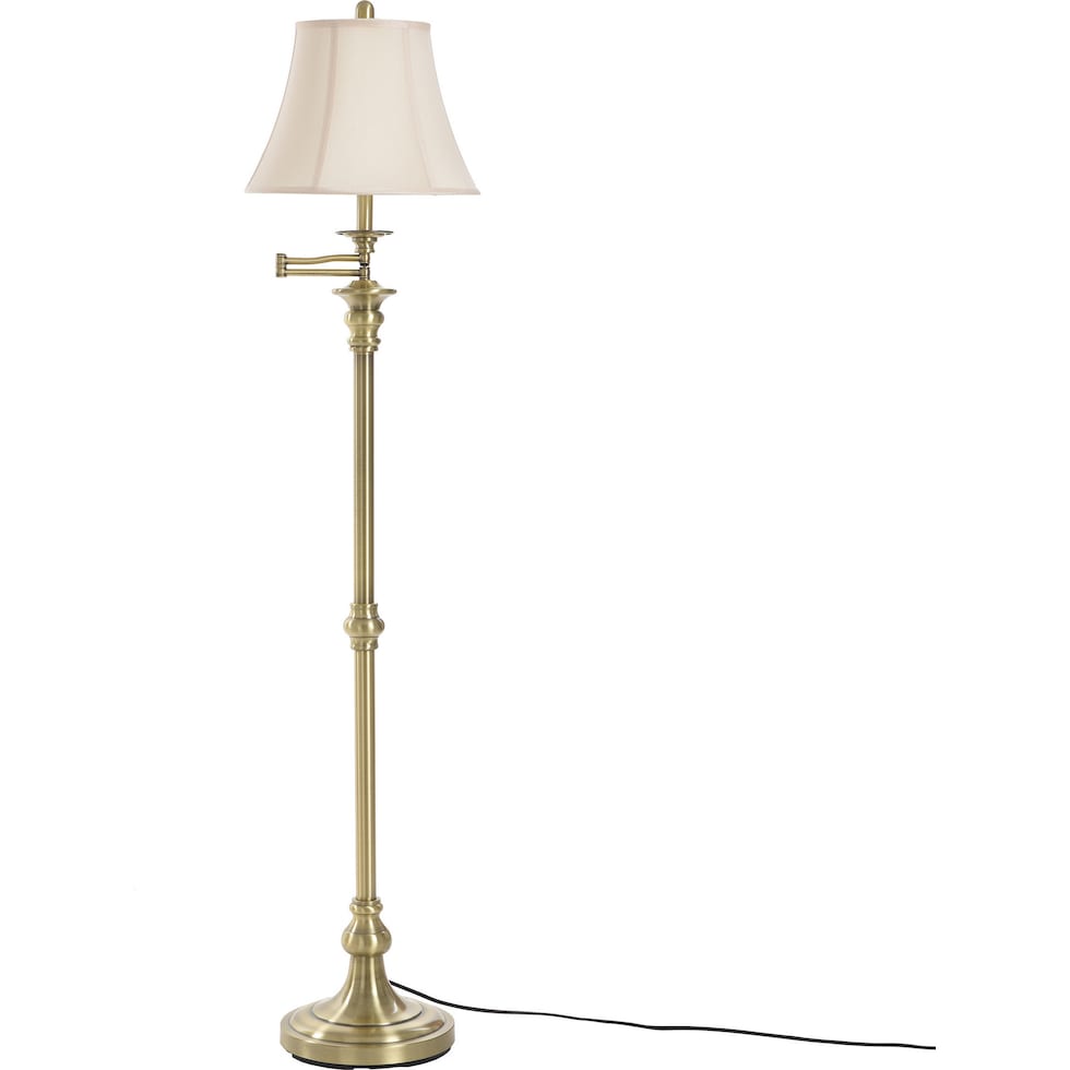 bourgault gold floor lamp   