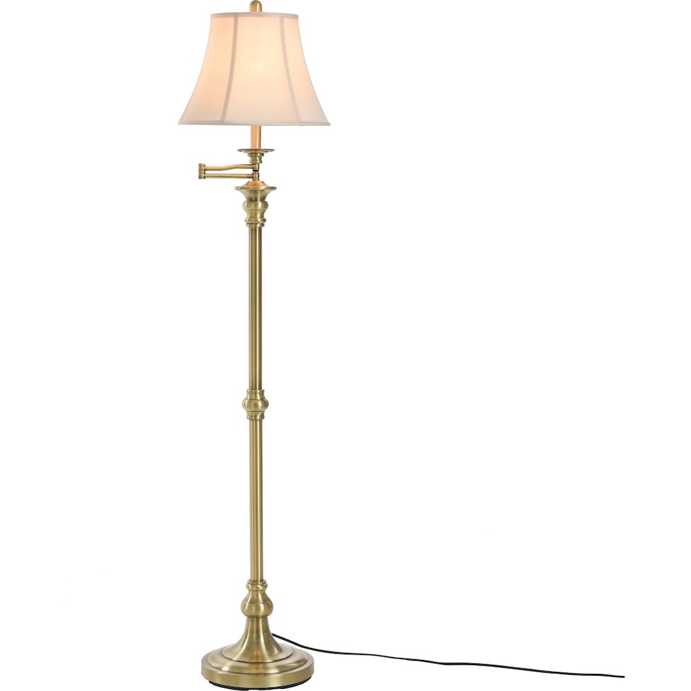 bourgault gold floor lamp   