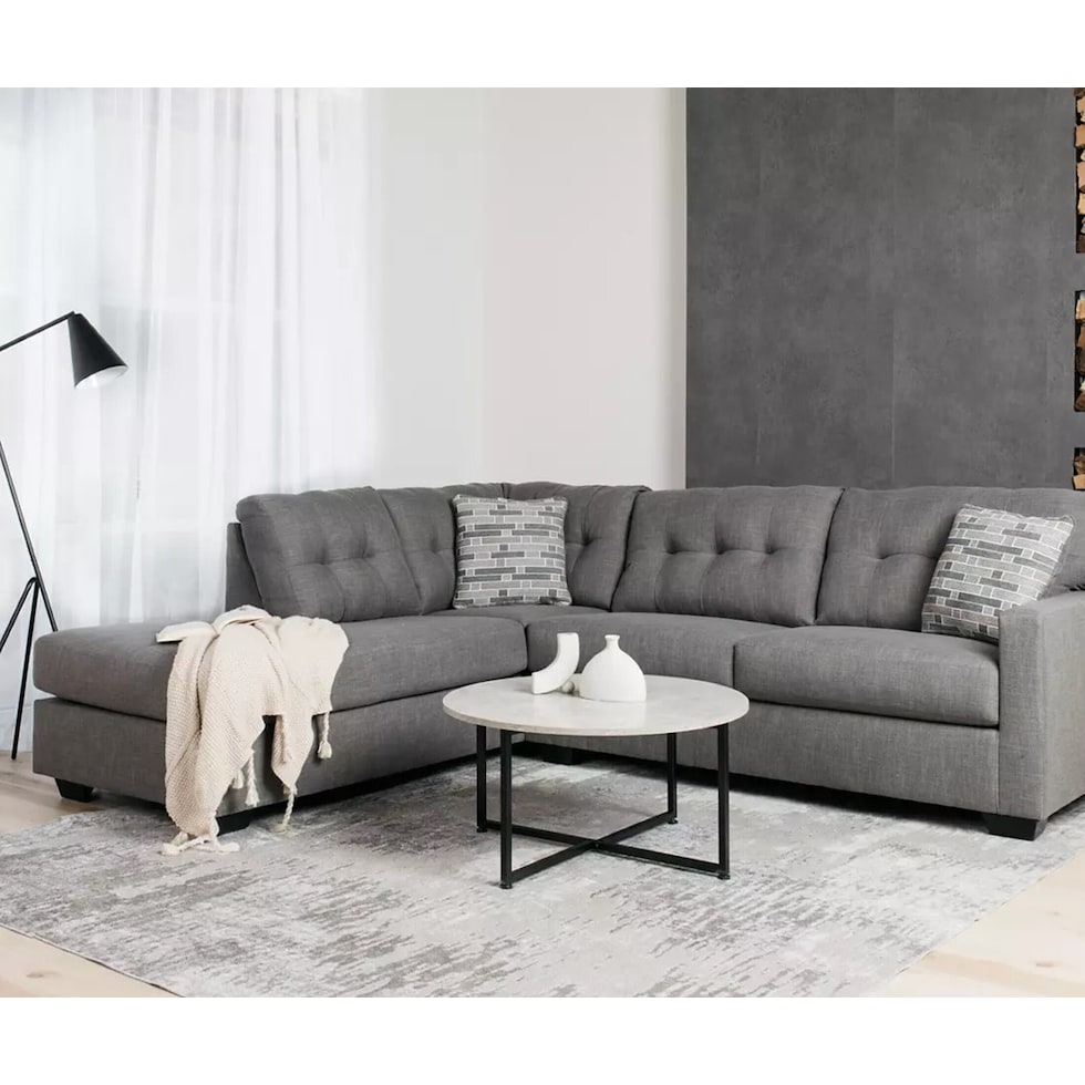 bowdre gray sectional   