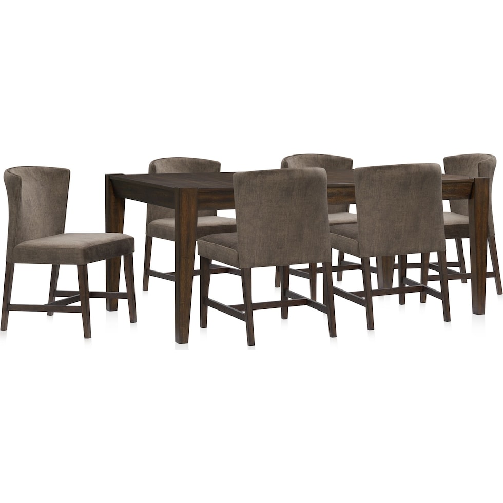 bowen dark brown  pc dining room   