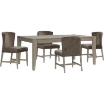 bowen gray  pc counter height dining room   