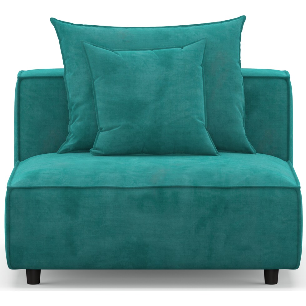 bowery bella peacock left arm facing sofa   