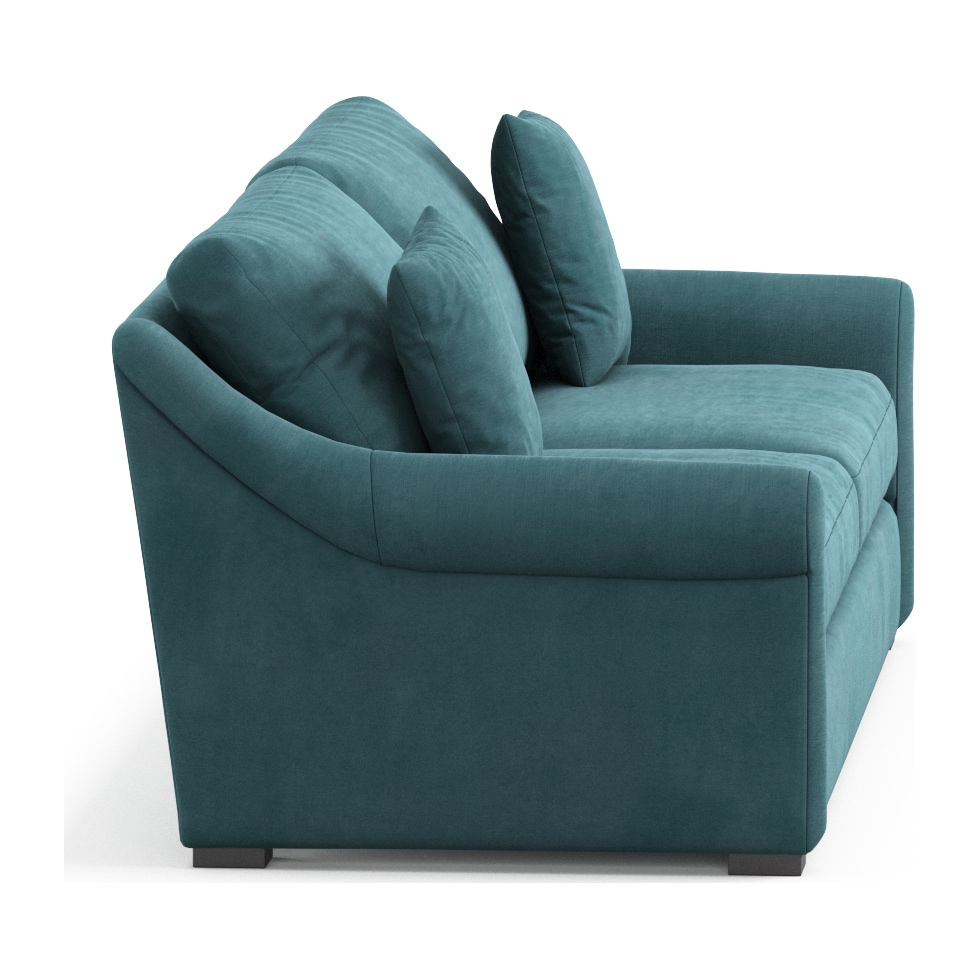 bowery bella peacock sofa   