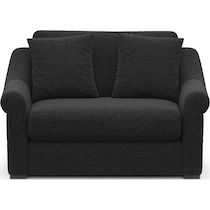 bowery black chair and a half   